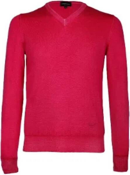 Armani Pre-owned Pre-owned Wool tops Roze Dames