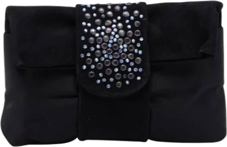 Armani Pre-owned Satin clutches Zwart Dames