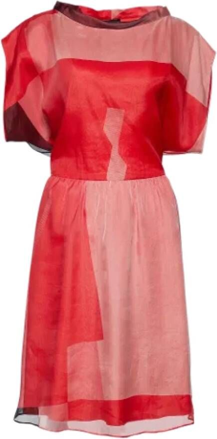 Armani Pre-owned Silk dresses Rood Dames