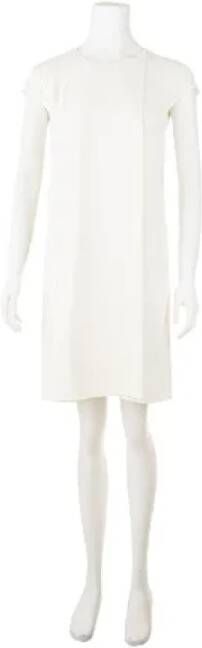 Armani Pre-owned Silk dresses White Dames