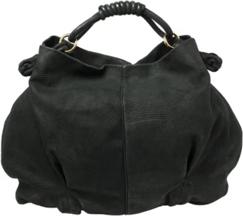Armani Pre-owned Suede handbags Zwart Dames