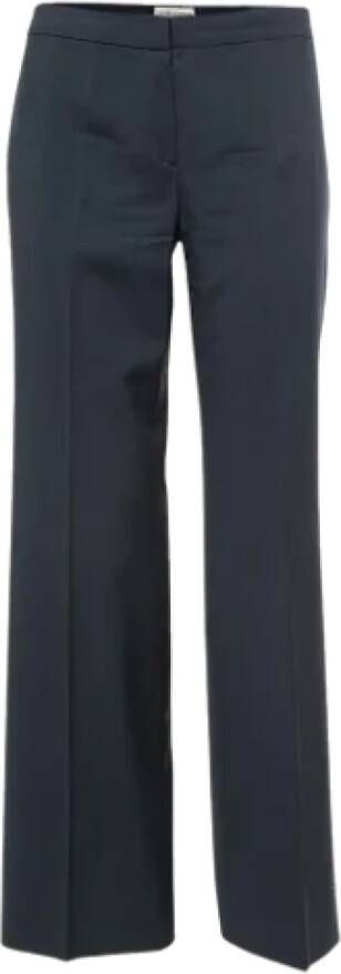 Armani Pre-owned Wool bottoms Blauw Dames
