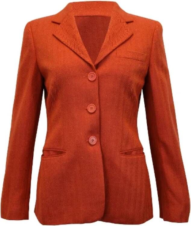 Armani Pre-owned Wool outerwear Oranje Dames