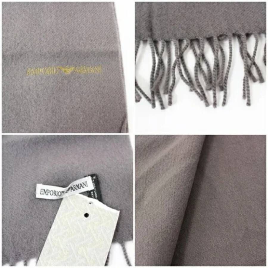 Armani Pre-owned Wool scarves Grijs Dames