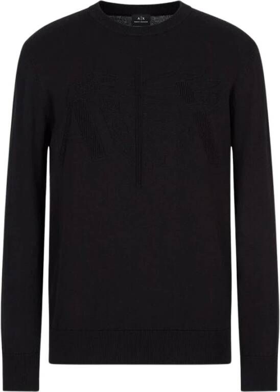 Armani Ronde hals gekweek Zwart Heren