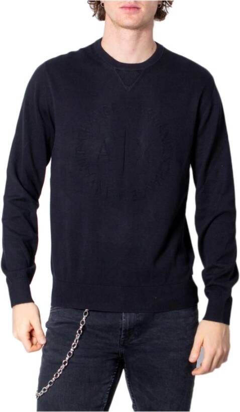 Armani Exchange Zwarte Katoenen Sweatshirt voor Heren Black Heren