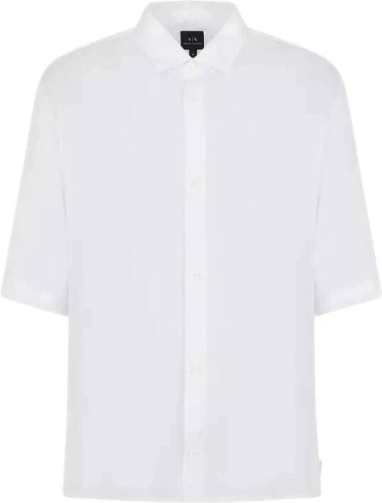 Armani Exchange Oversized Overhemd White Heren