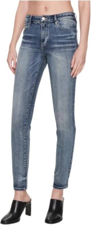 Armani Exchange Super Skinny Jeans Blauw Heren