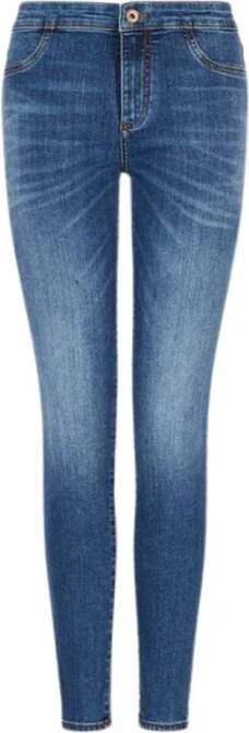 Armani Exchange Lift-Up Fit Jeans Jeggings Blauw Dames
