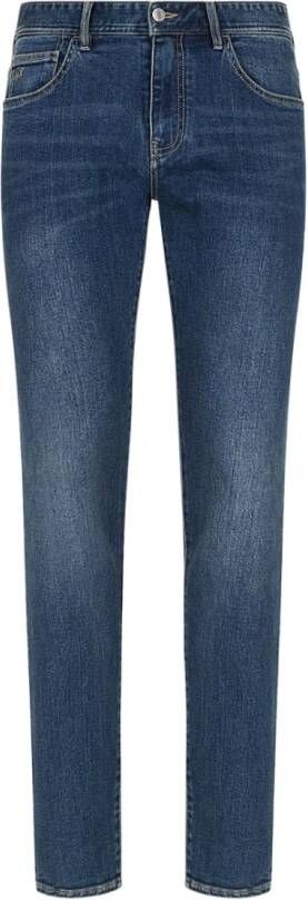 Armani Slim-fit Jeans Blauw Heren