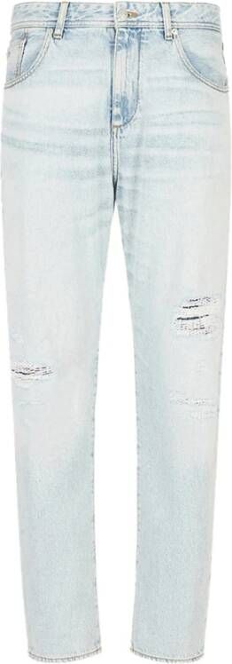 Armani Exchange Biologisch katoenen wortel fit jeans Blauw Heren