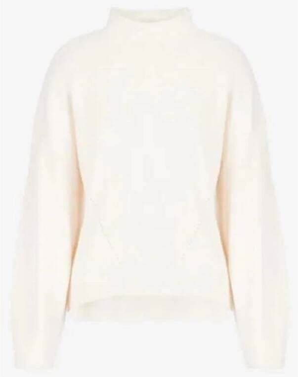 Emporio Armani Lichtgewicht Natuurlijke Witte Sweaters White Dames
