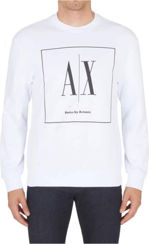 Armani Exchange Crewneck Sweater Wit Heren