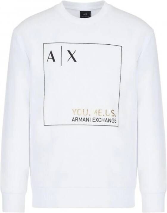 Armani Exchange blanke mannen sweatshirt Wit Heren