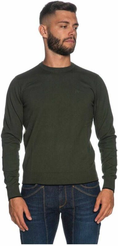 Armani Exchange Groene trui met lange mouwen en geborduurd logo Green Heren