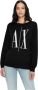 Armani Exchange Zwarte Wollen Sweatshirt Aw24 Polo Hals Black Dames - Thumbnail 2
