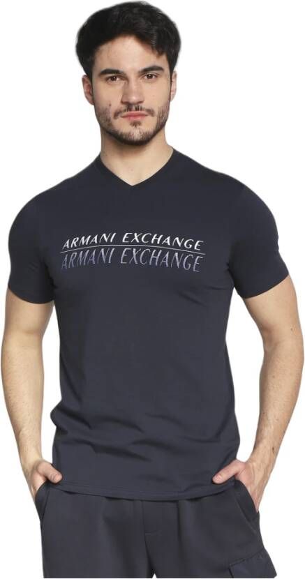 Armani T-shirt Exchange Blauw Heren