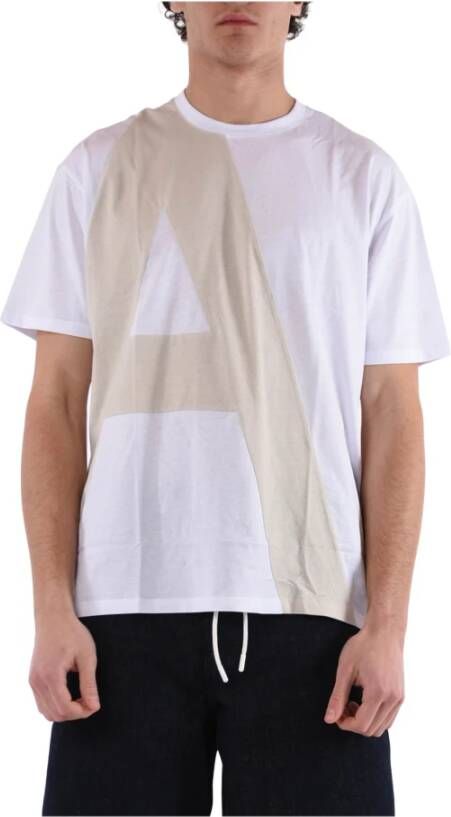 Armani Exchange T-shirt met labelmotief