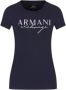 Armani Exchange Basis T-Shirt Blauw Dames - Thumbnail 1