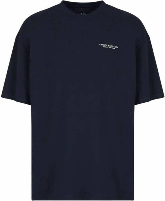Armani T-Shirts Blauw Heren