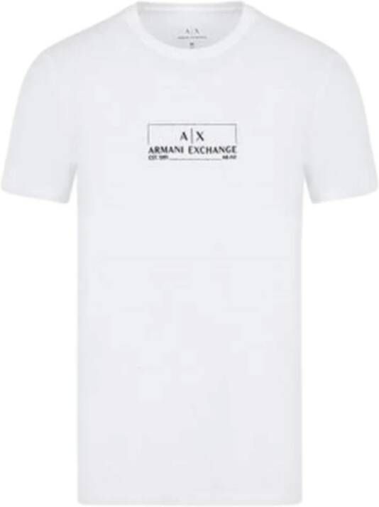 Armani Exchange Klassieke Stijl T-Shirt Diverse Kleuren White Heren