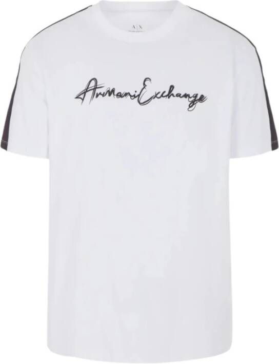 Armani Exchange Biologisch Katoen Wit T-shirts en Polos White Heren