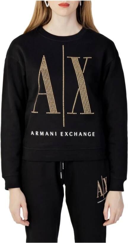 Armani Exchange Zwarte Sweatshirt voor Vrouwen Black Dames
