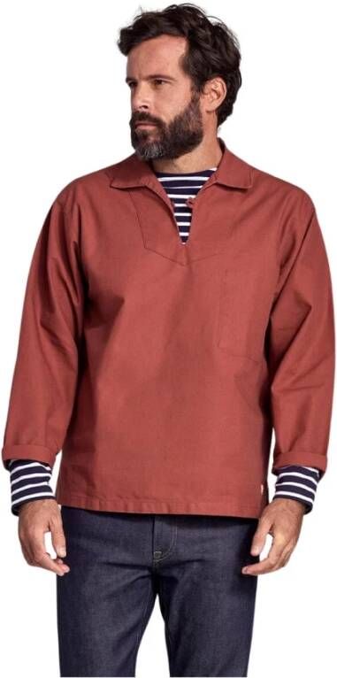 Armor-Lux Erfgoed jasje shirt guilvinec Brown Heren