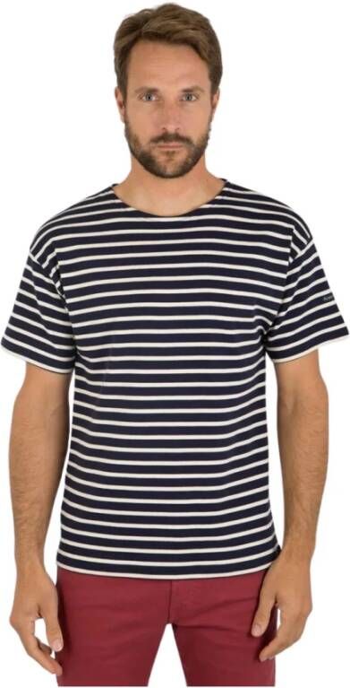 Armor-Lux T-shirt marinière doelan Blauw Heren