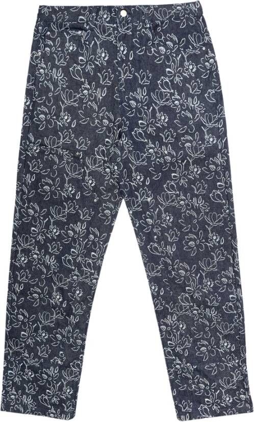 Arte Antwerp Bloemen Jonas Blauwe Jeans Blauw Heren