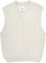 Arte Antwerp Elegante Crèmekleurige Gebreide Vest Beige Heren - Thumbnail 1