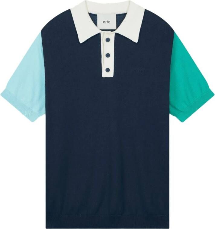 Arte Antwerp Polo Shirts Blauw Heren