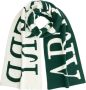 ARTE Sjaal met intarsia logo Groen - Thumbnail 2