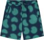 Arte Antwerp Verstelbare elastische shorts met abstract all-over patroon Blauw Heren - Thumbnail 10
