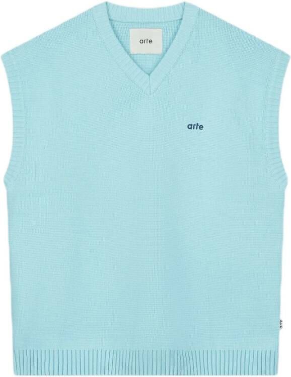Arte Antwerp Sleeveless Knitwear Blauw Heren
