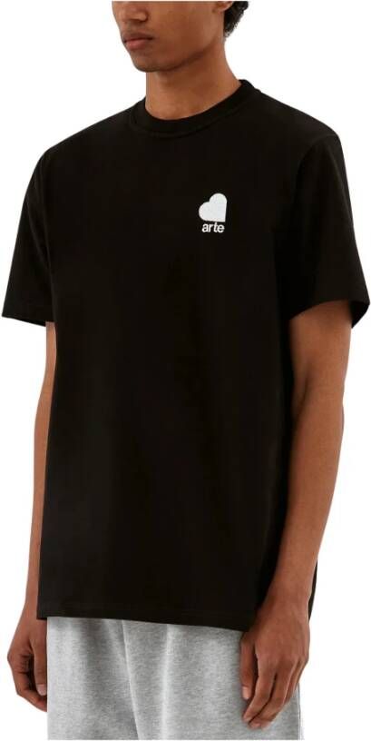 Arte Antwerp Hart Logo T-Shirt voor Mannen Black Heren