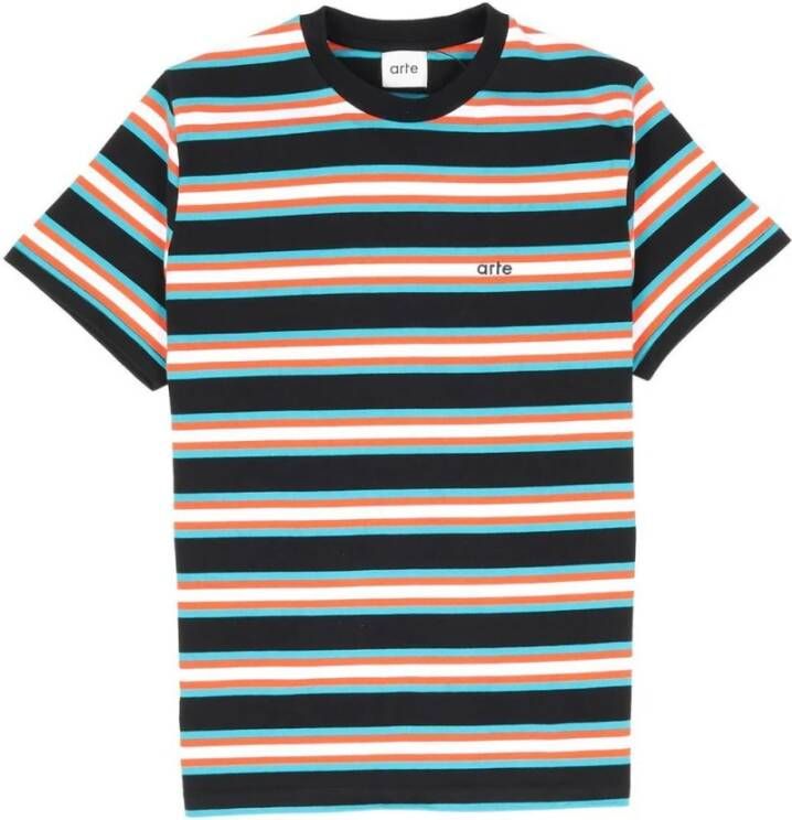 Arte Antwerp TÃ©ry Stripes T-shirt Zwart Heren