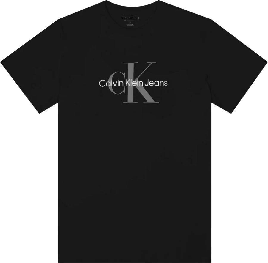 Calvin Klein Jeans Zwart Bedrukt Katoenen T-Shirt met Ronde Hals Black Heren - Foto 4