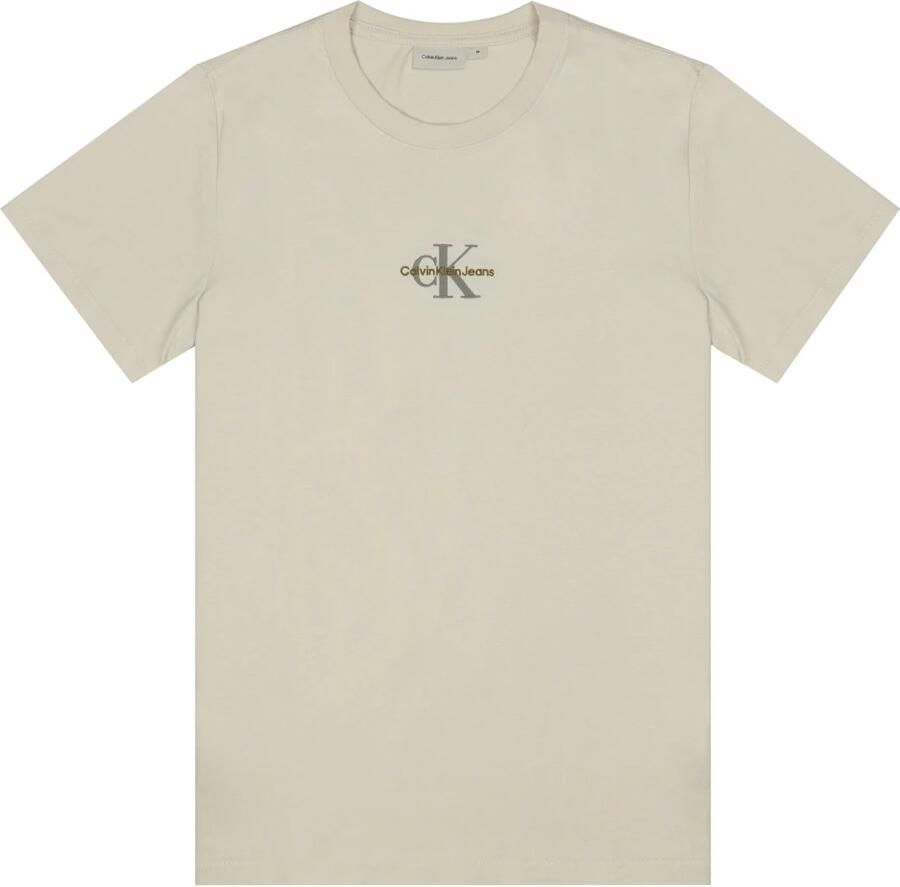 Calvin Klein Heren T-shirt met korte mouwen van katoen White Heren