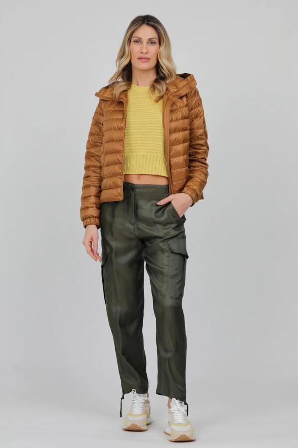Aspesi Cargo Broek met Trekkoord en Manchetten Green Dames - Foto 2