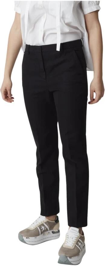 Aspesi Casual Katoenen Broek Black Dames