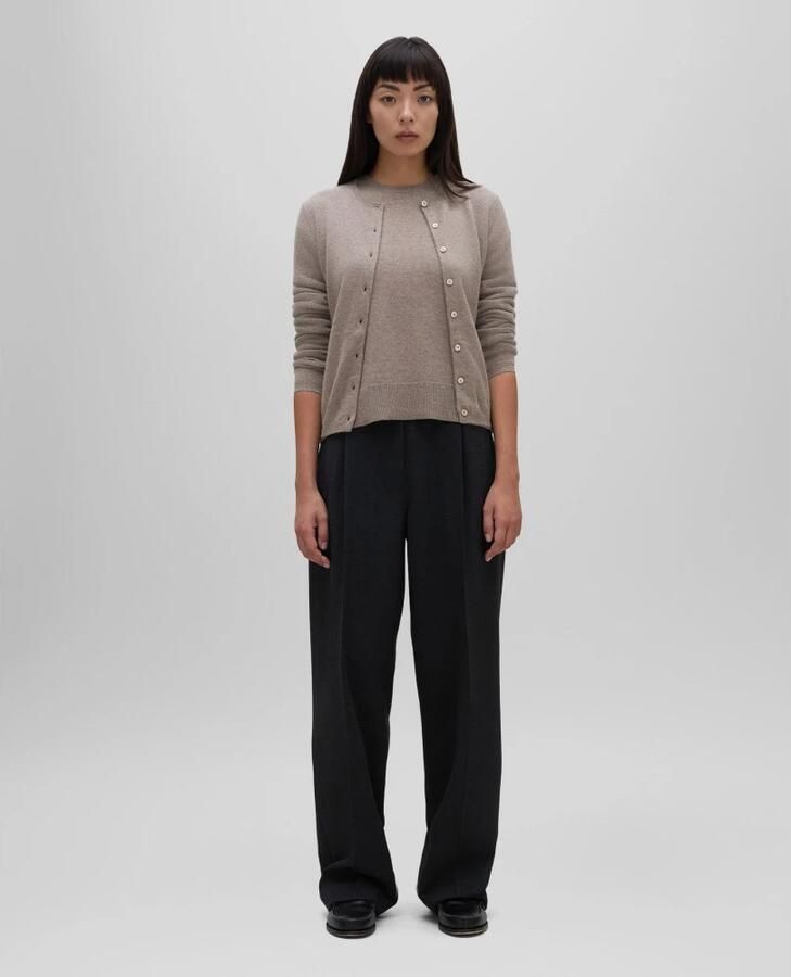 Aspesi Hoge taille broek met plooien en zachte pijp Black Dames - Foto 2