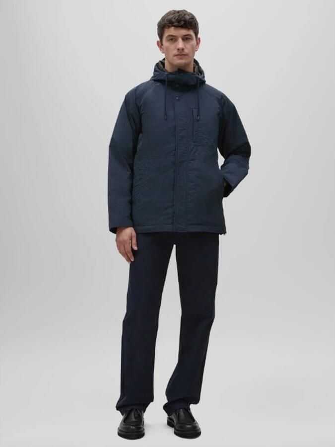 Aspesi Korte Marine Technische Taffeta Parka Blue Heren - Foto 2
