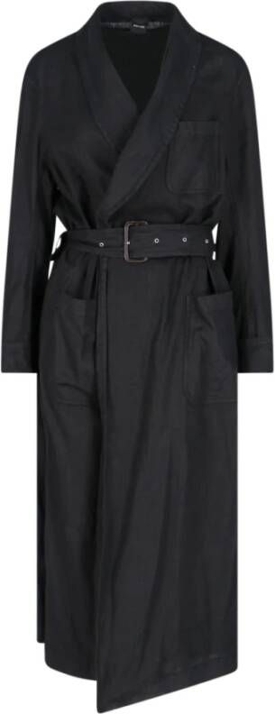 Aspesi Belted Coats Zwart Dames
