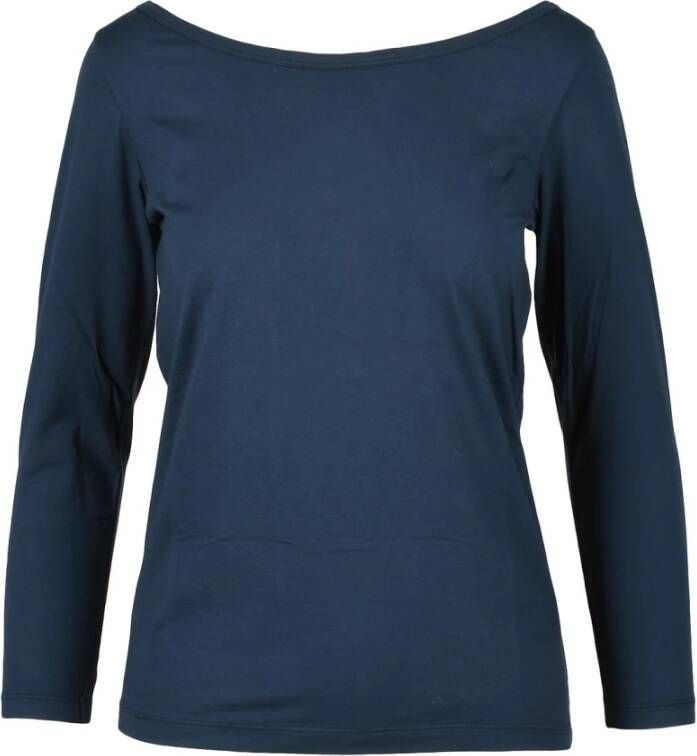 Aspesi Blauw Dames T-Shirt met Lange Mouwen Blauw Dames