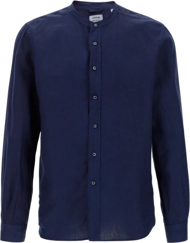 Aspesi Casual Shirts Blauw Heren