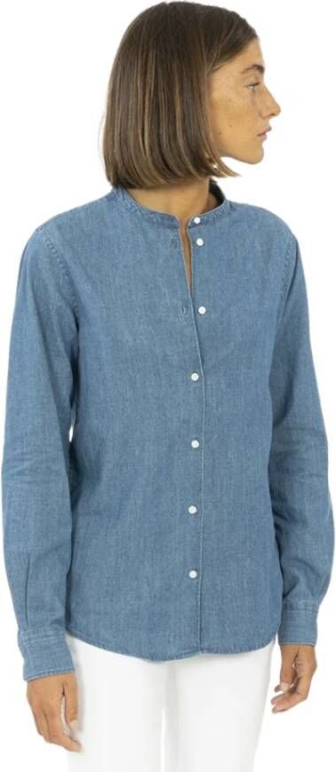 Aspesi Comfortabele en Elegante Damesoverhemd MAO DIM eck Blauw Dames