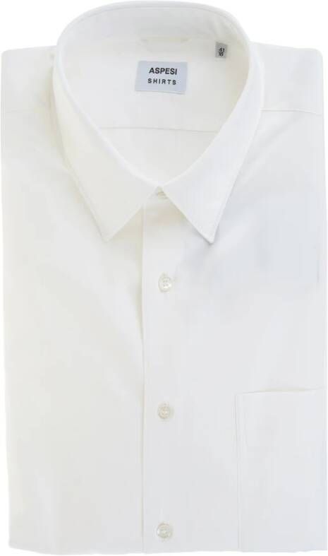 Aspesi Formeel Overhemd Oversized Mouwloos Ontwerp White Heren