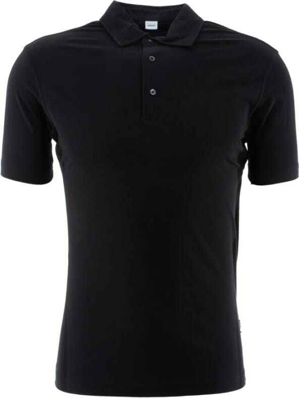 Aspesi Heren Zwart Katoenen Polo Shirt Zwart Heren