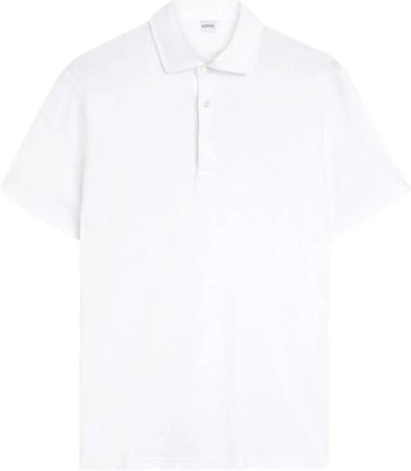 Aspesi Katoenen Jersey Polo Shirt voor Heren Wit Heren